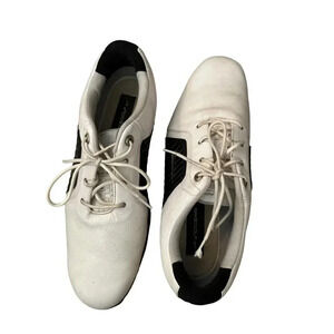 Nike Zoom Trophy 379228-191 Men's White & Black Leather Golf Shoes Size 12W